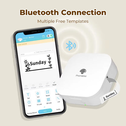 Q30 Label Printer Mini Printer Pocket Thermal Label Maker Wireless Sticker Pocket Portable Printer Various Label Paper