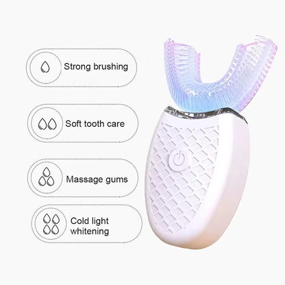 Sonicglow™ 360° Electric Toothbrush: USB Rechargeable Automatic Toothbrush for Deep, Effortless Cleaning